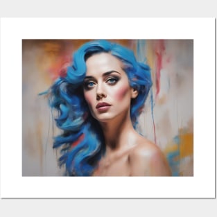 Katy Perry blue hair Posters and Art